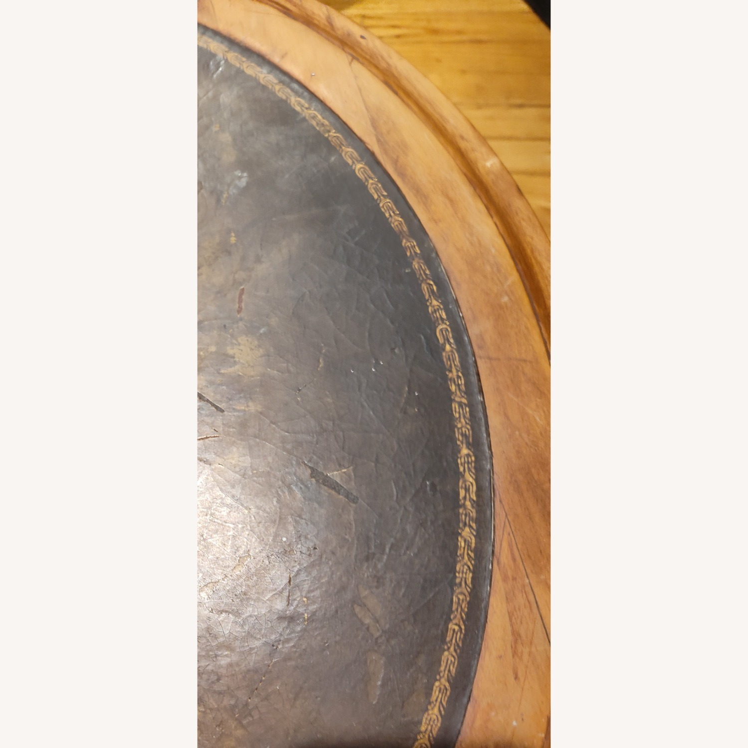 Vintage/Antique Light Brown Wood Side Table - image-6