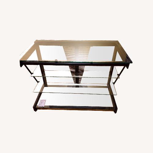 Used Bell'O Black Glass Media Storage for sale on AptDeco