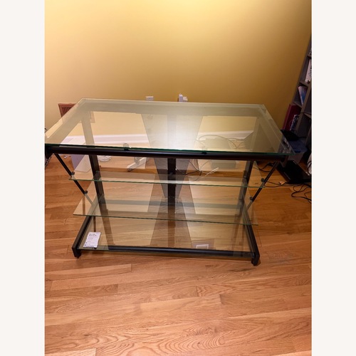 Used Bell'O Black Glass Media Storage for sale on AptDeco