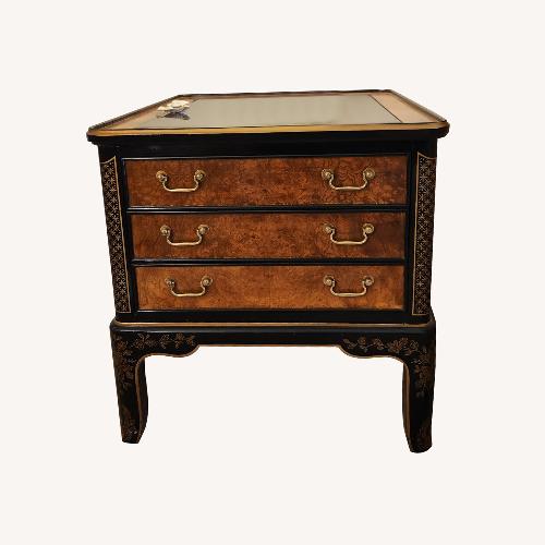 Used Drexel Et Cetera 3-Drawer End Table W Glass Top for sale on AptDeco
