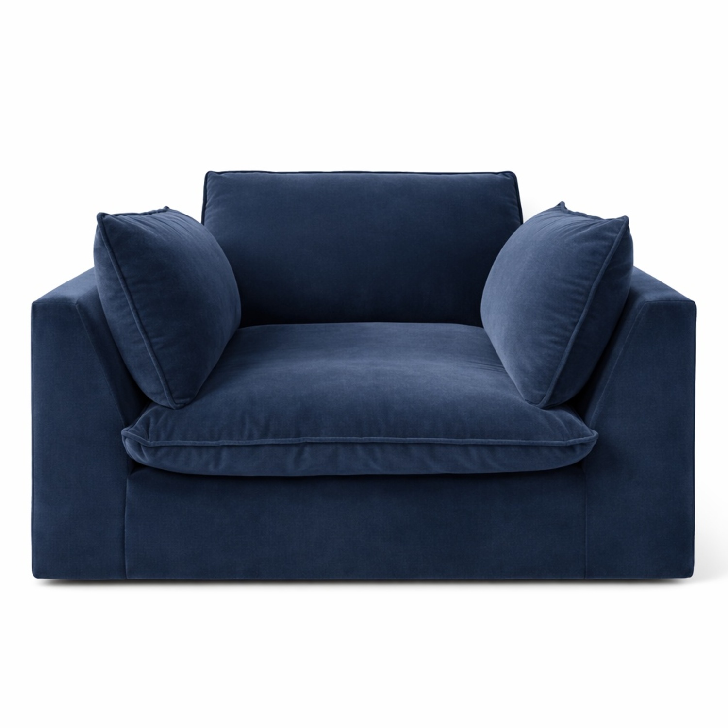 Restoration Hardware Cloud Chair - Indigo Velvet - image-0