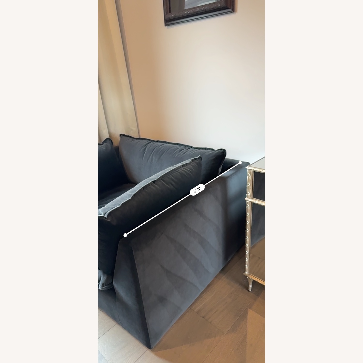 Restoration Hardware Cloud Chair - Indigo Velvet - image-7