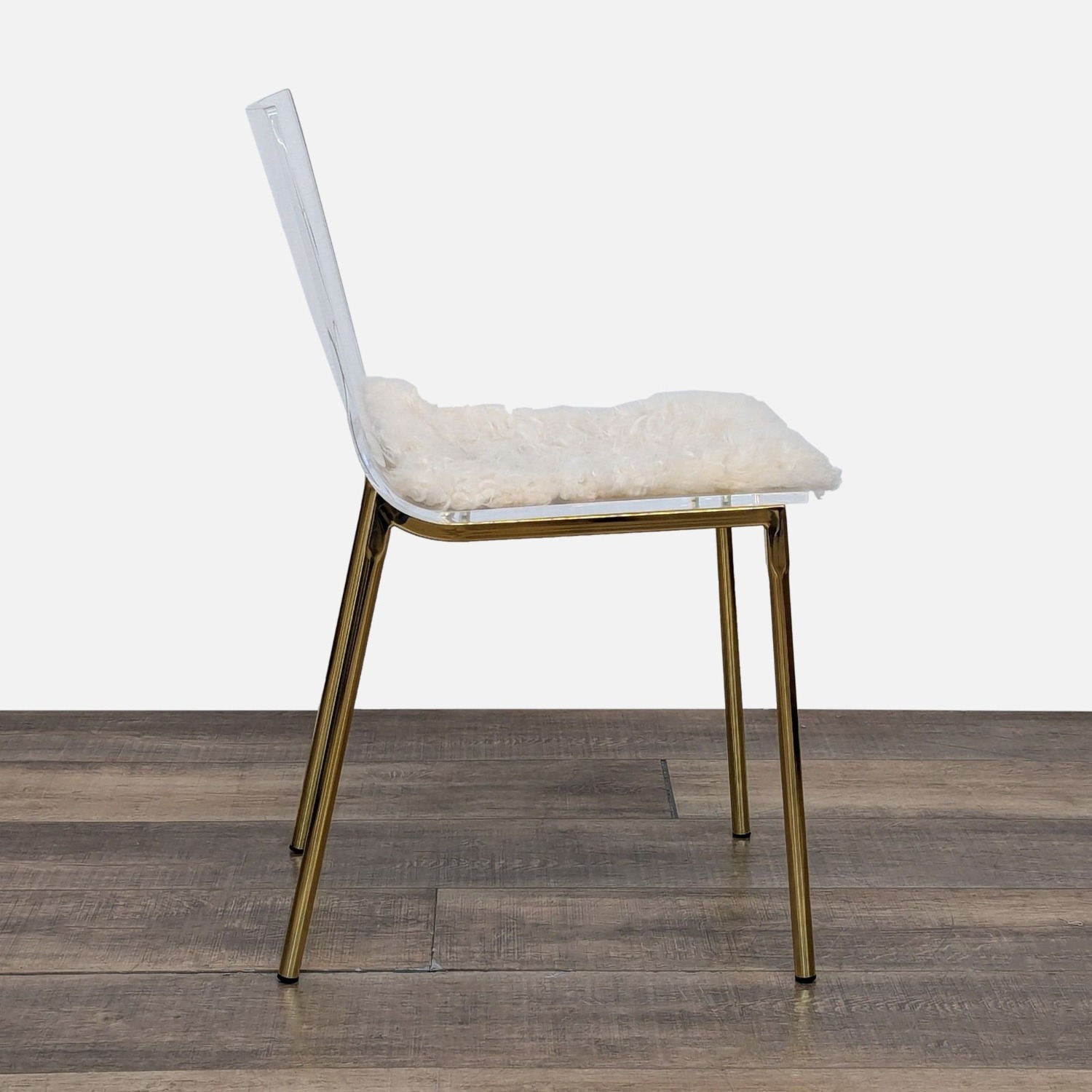 CB2 Chiaro Dining Chair with Isladic Sheepskin - image-3