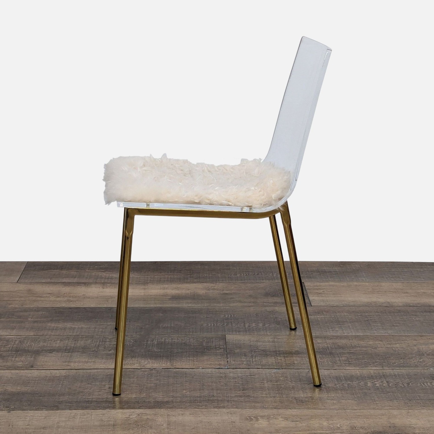 CB2 Chiaro Dining Chair with Isladic Sheepskin - image-4