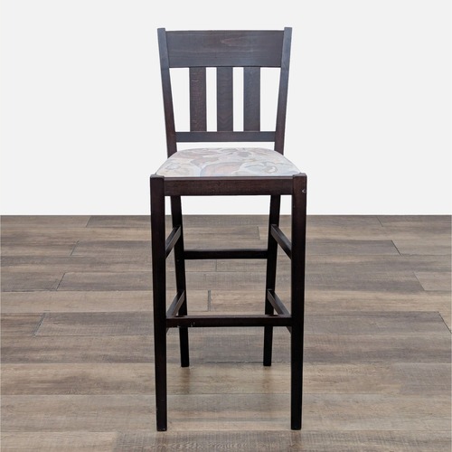 Used Wooden Bar Stool with Padded Seat for sale on AptDeco