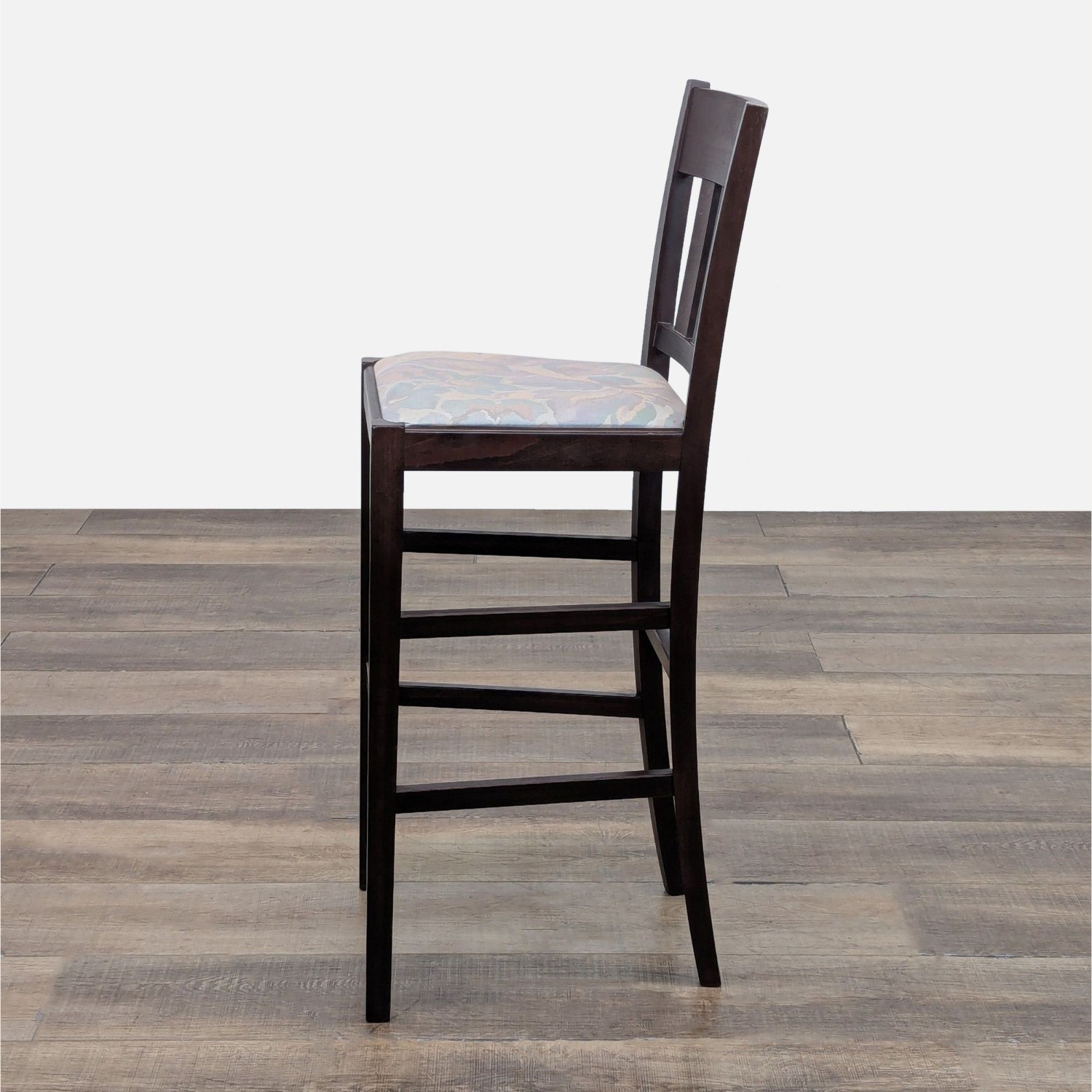 Wooden Bar Stool with Padded Seat	 - image-4