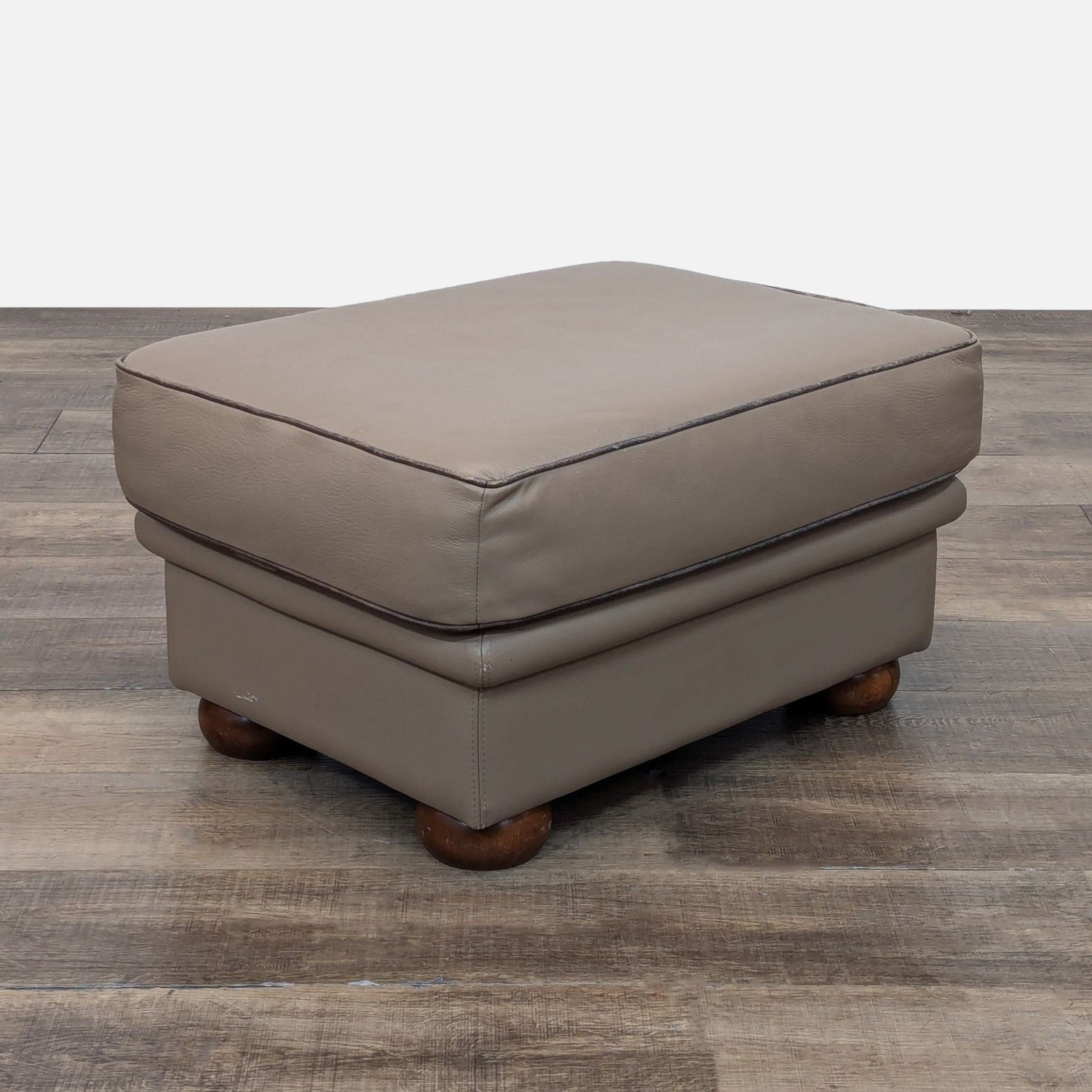 Leather Ottoman - image-2