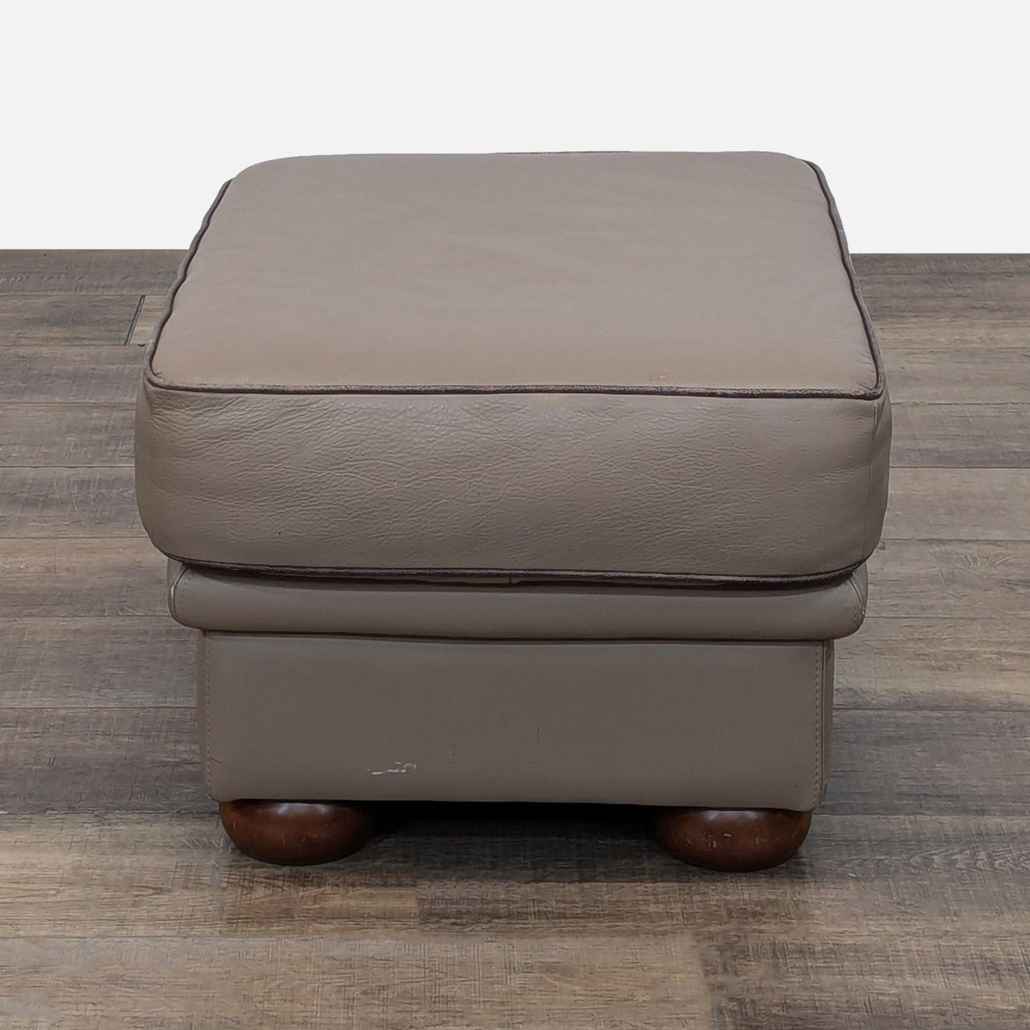 Leather Ottoman - image-3