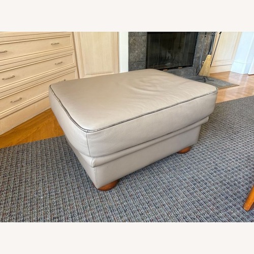 Used Leather Ottoman for sale on AptDeco