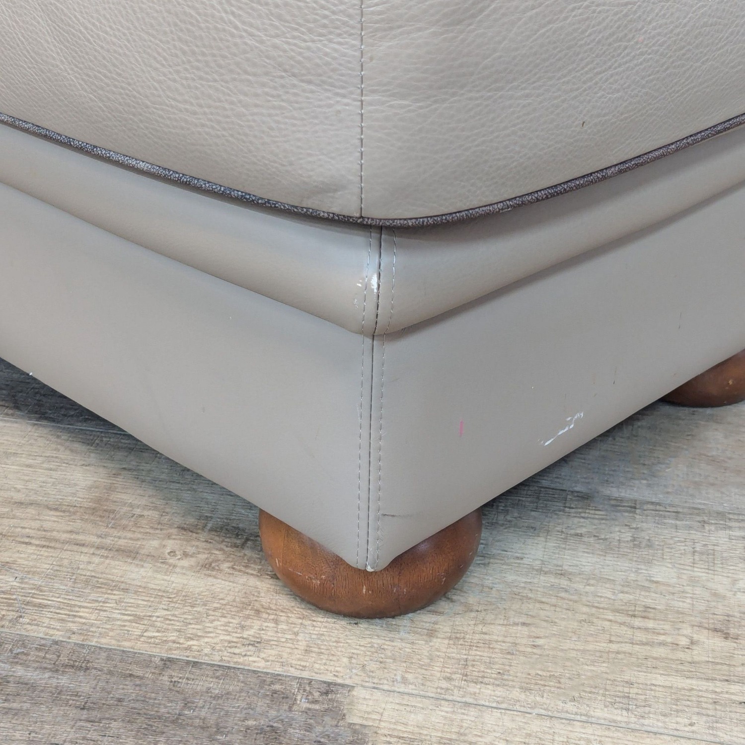 Leather Ottoman - image-5