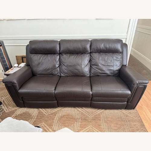 Used Palliser Triple Power Reclining Leather Sofa for sale on AptDeco