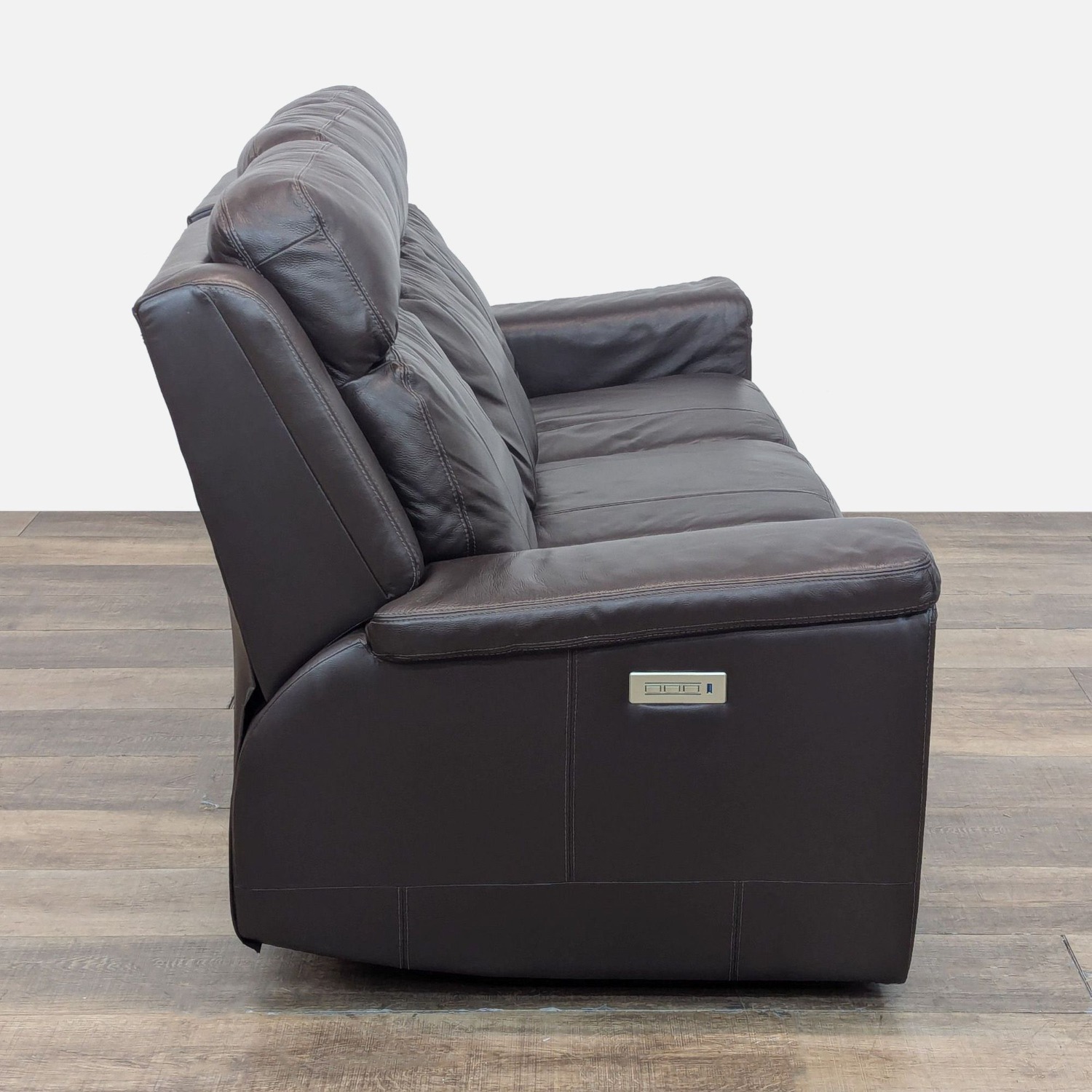 Palliser Triple Power Reclining Leather Sofa - image-8