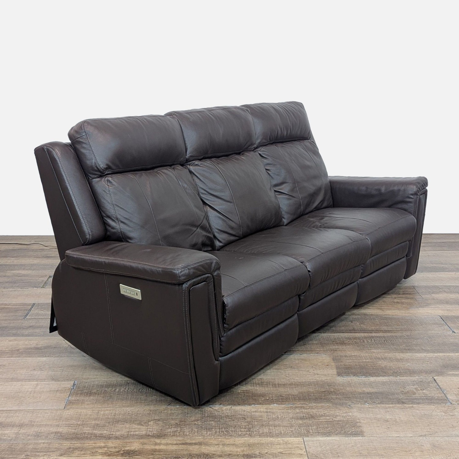 Palliser Triple Power Reclining Leather Sofa - image-6
