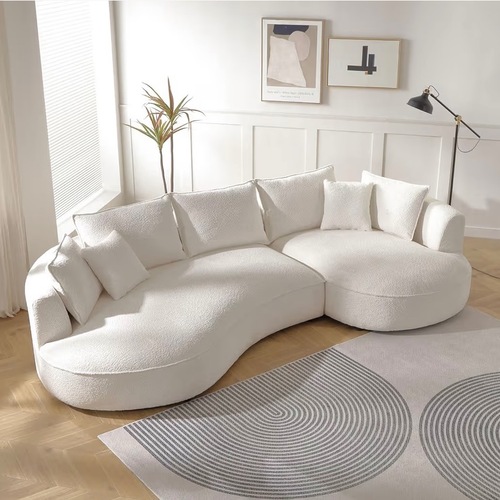 Used White Boucle 3+ Seater Sofa for sale on AptDeco