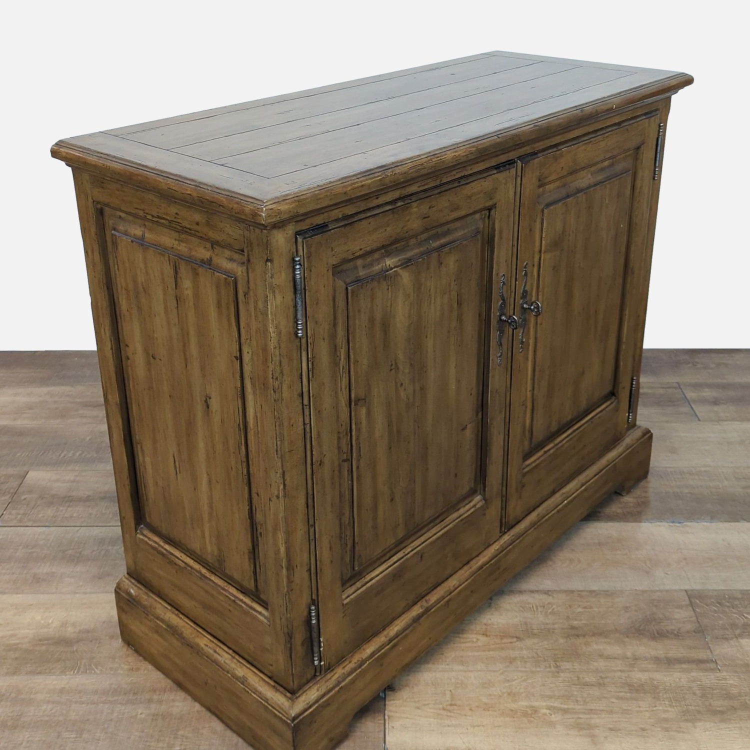 Two Door Walnut Storage Cabinet	 - image-1