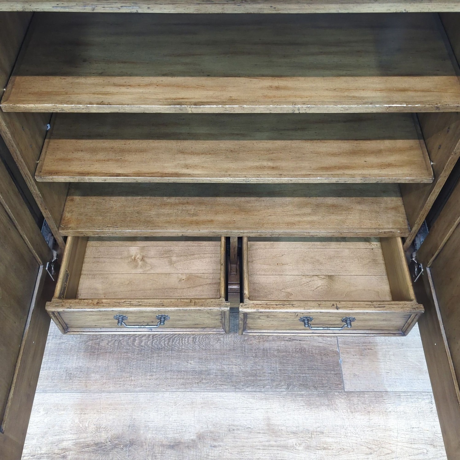 Two Door Walnut Storage Cabinet	 - image-3