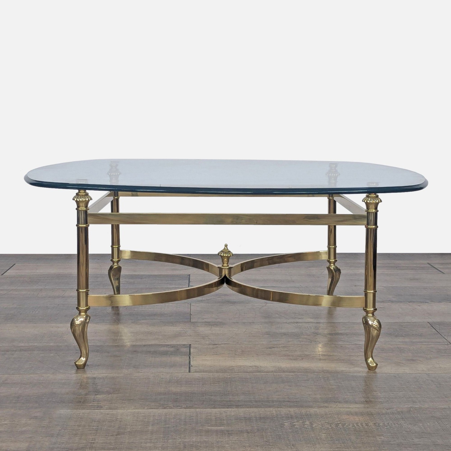 Hollywood Regency Glass Top Coffee Table	 - image-2