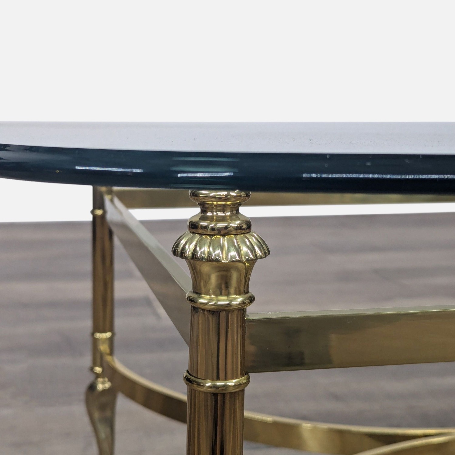 Hollywood Regency Glass Top Coffee Table	 - image-7