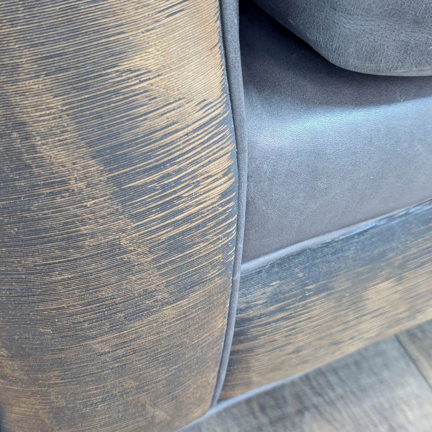 Menlo Park Rustic Leather 3-Seat Sofa	 - image-6