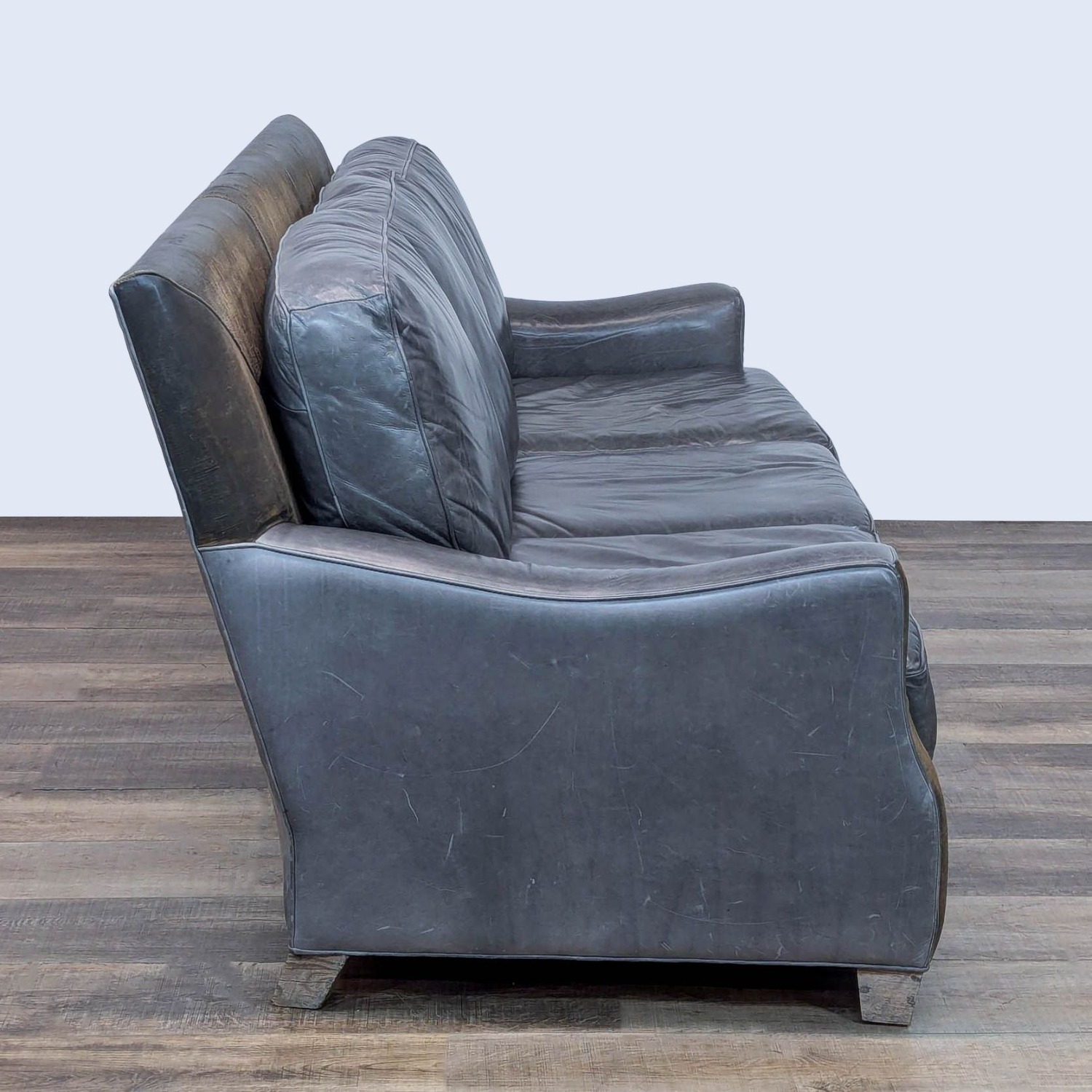 Menlo Park Rustic Leather 3-Seat Sofa	 - image-2