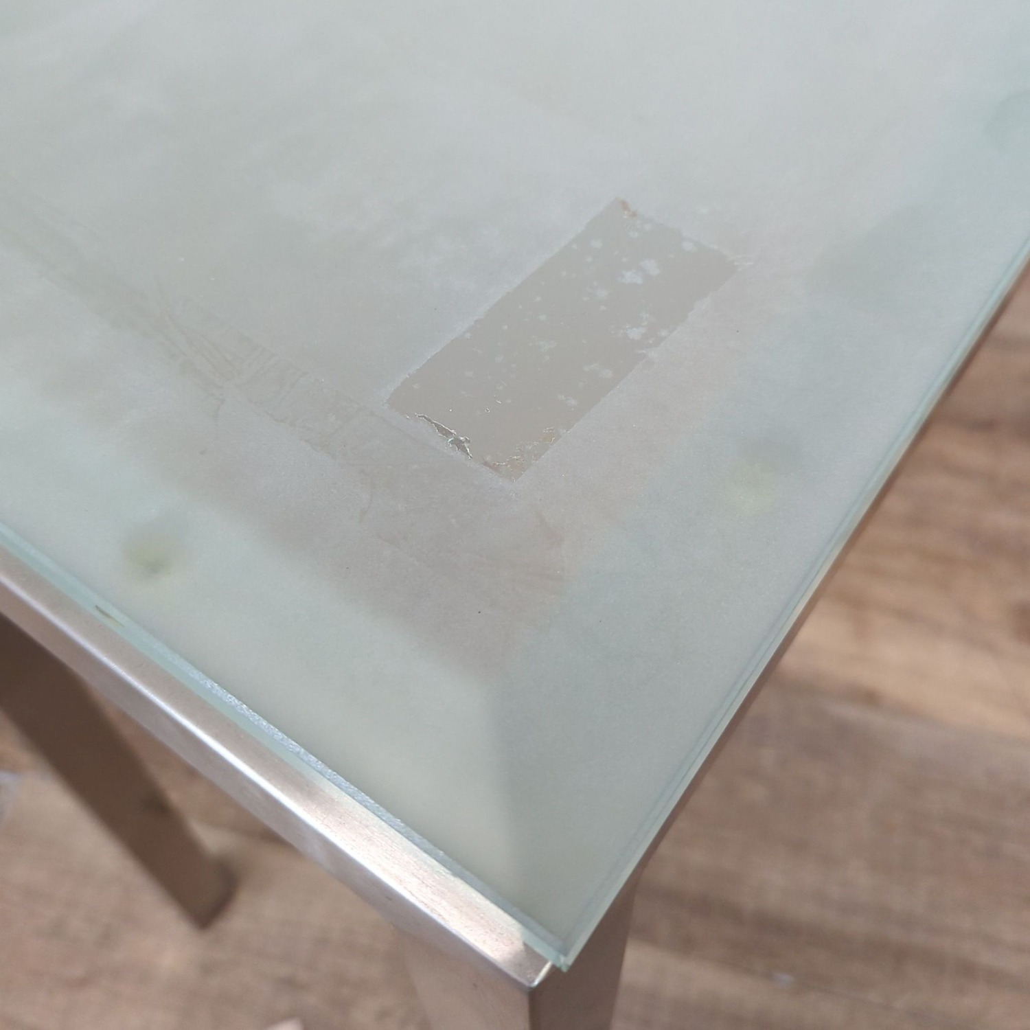 Skinny Glass Top Parsons Console Table	 - image-3