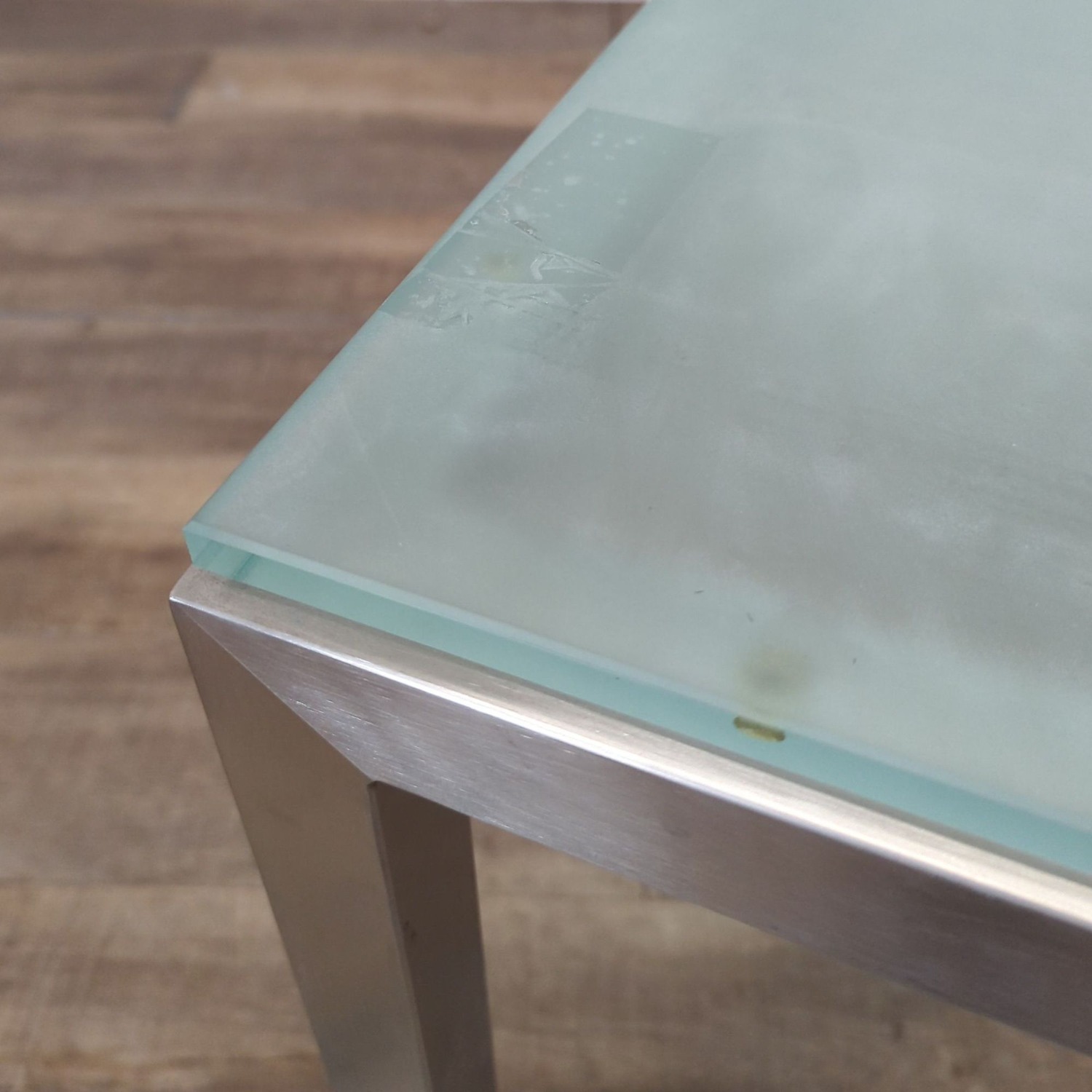 Skinny Glass Top Parsons Console Table	 - image-4
