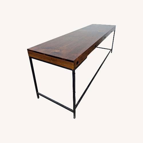 Used Industrial Metal and Wood Desk with Drawers	 for sale on AptDeco