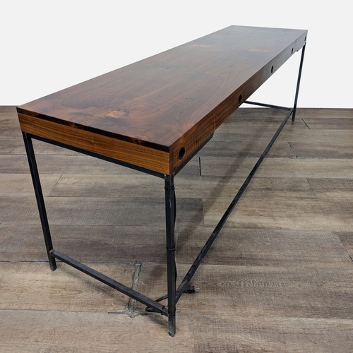 Used Industrial Metal and Wood Desk with Drawers	 for sale on AptDeco