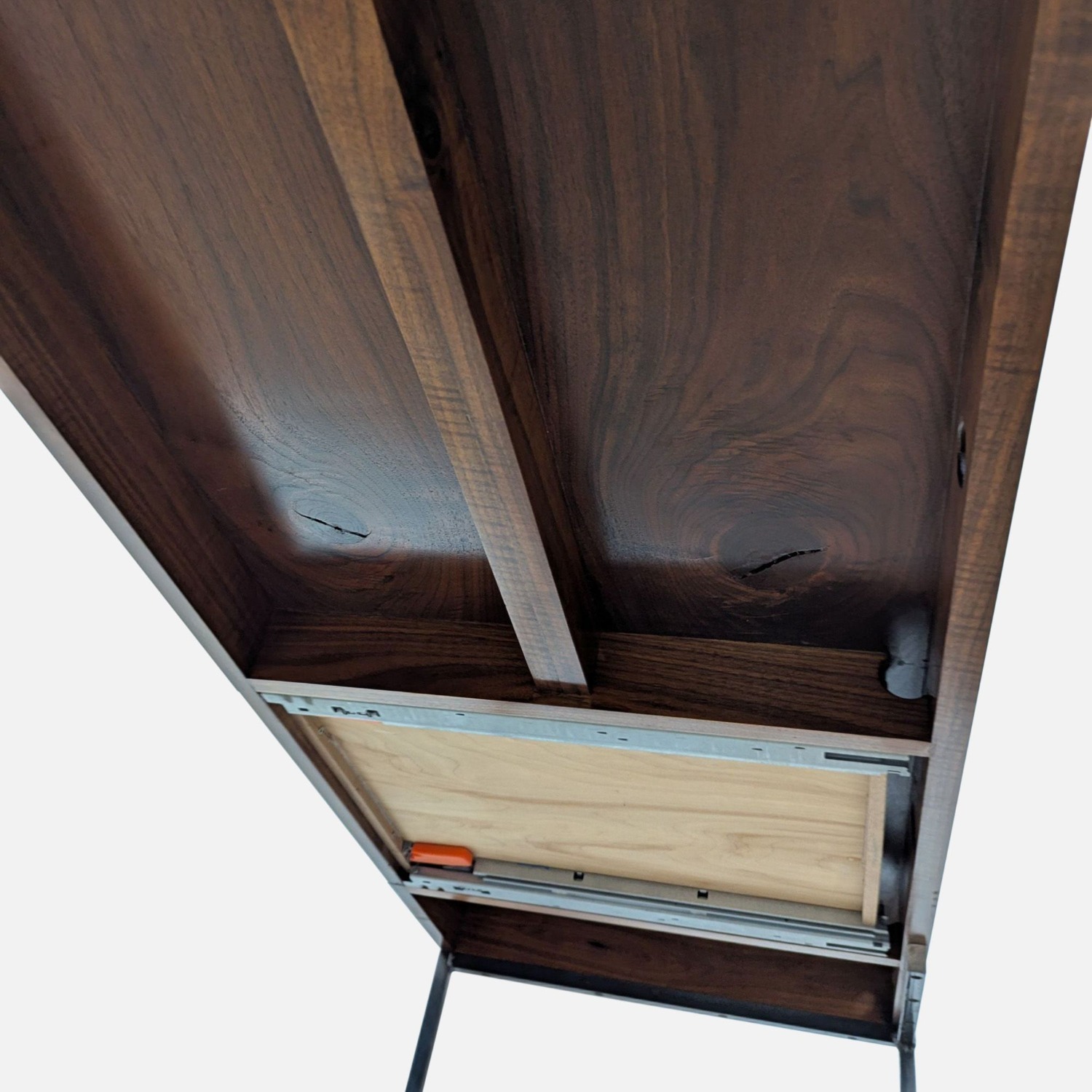 Industrial Metal and Wood Desk with Drawers	 - image-6