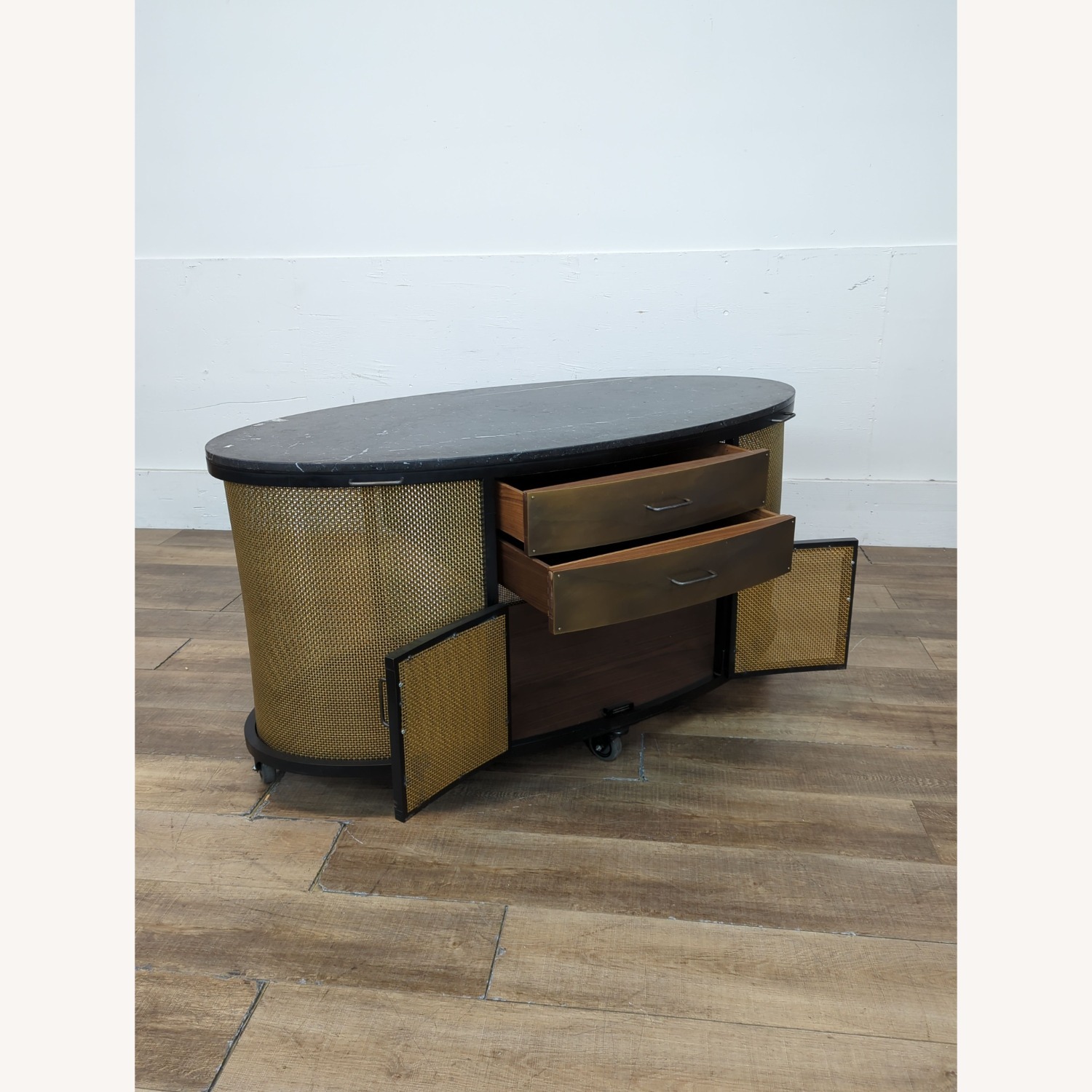 Black Wood Nightstand - image-7