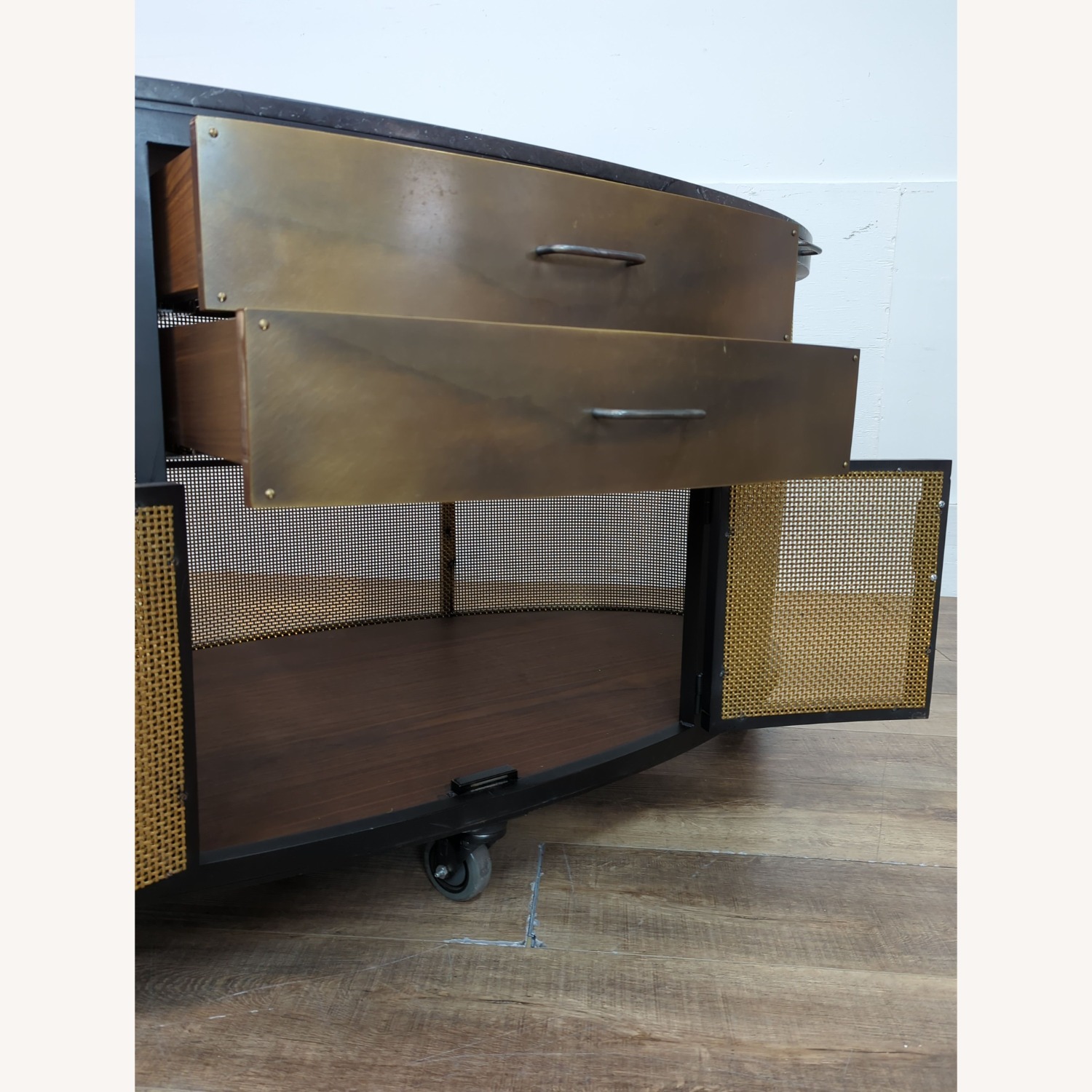 Black Wood Nightstand - image-8