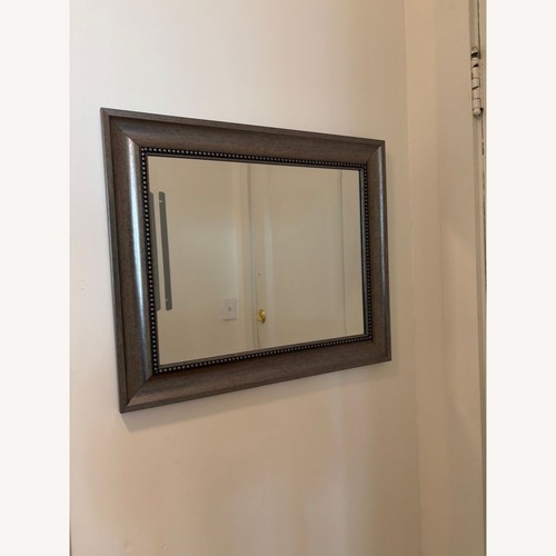 Used Silvered Framed Mirror with Beaded Trim	 for sale on AptDeco