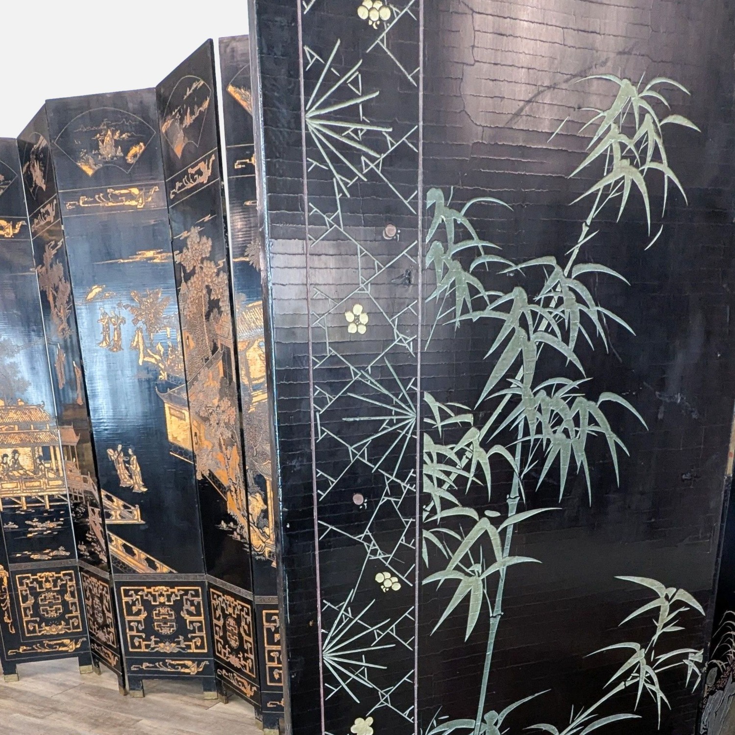 Antique Chinese Coromandel Screen	 - image-1