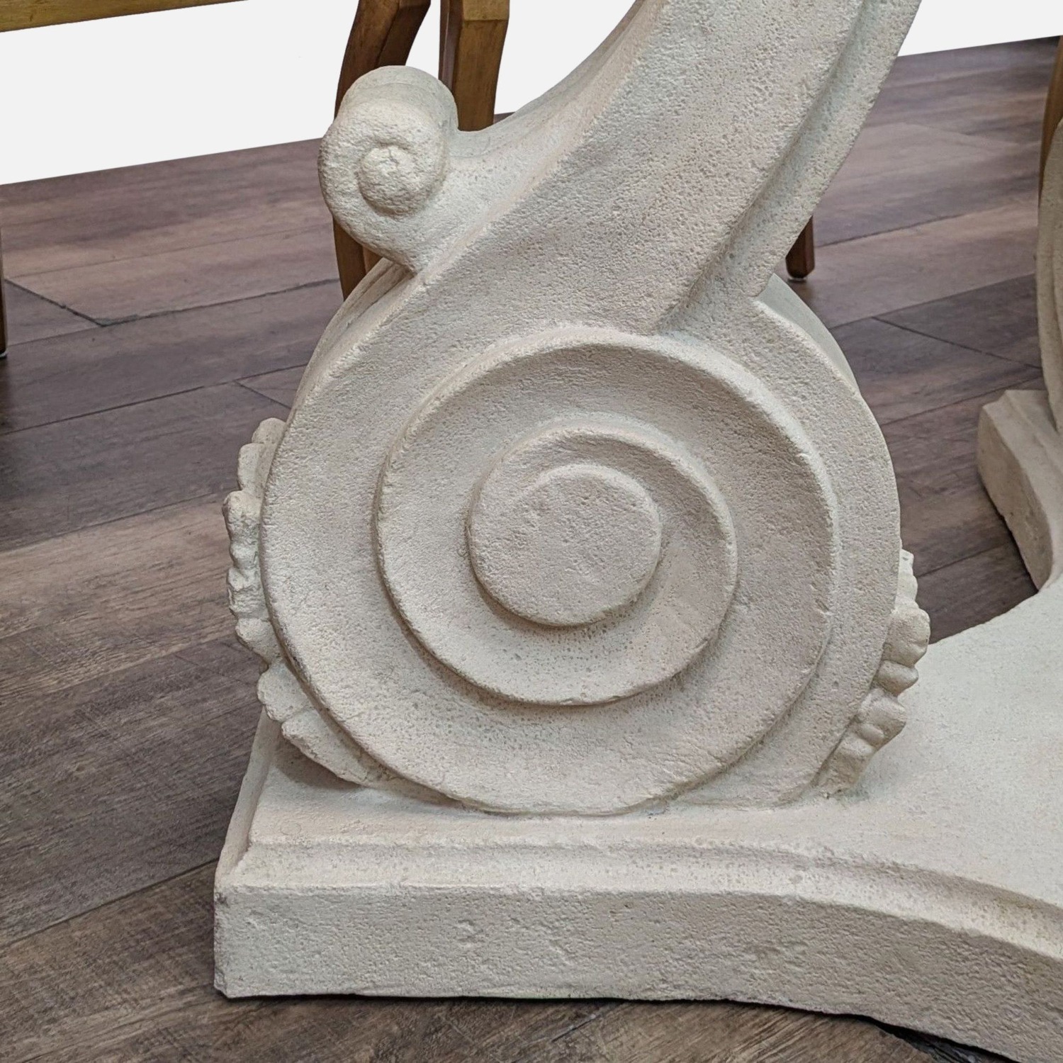 Vintage Glass and Stone Dining Table with 8 Chairs - image-6