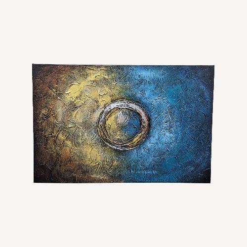Used Art tree Abstract ‚ÄúBrown Circle‚ Oil Painting  for sale on AptDeco