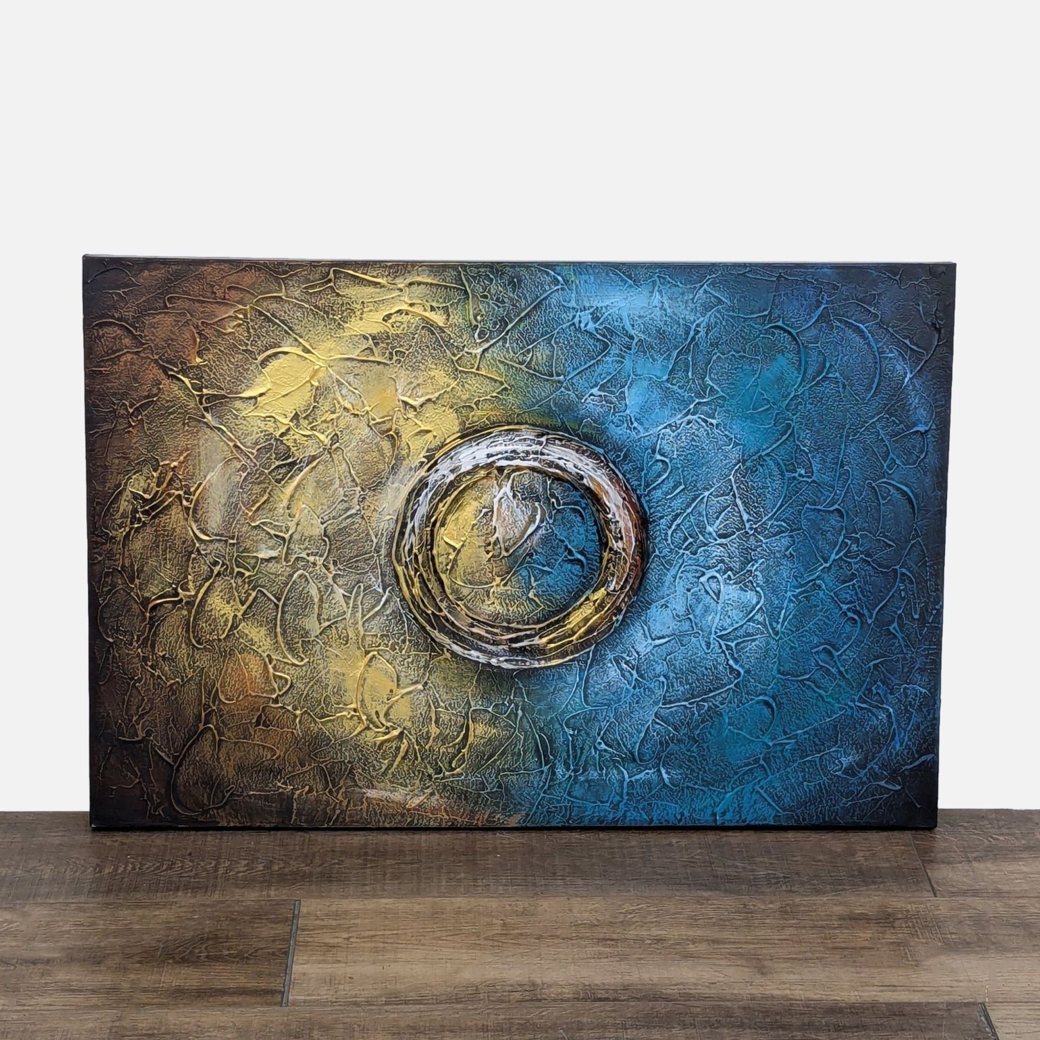 Art tree Abstract ‚ÄúBrown Circle‚ Oil Painting  - image-1
