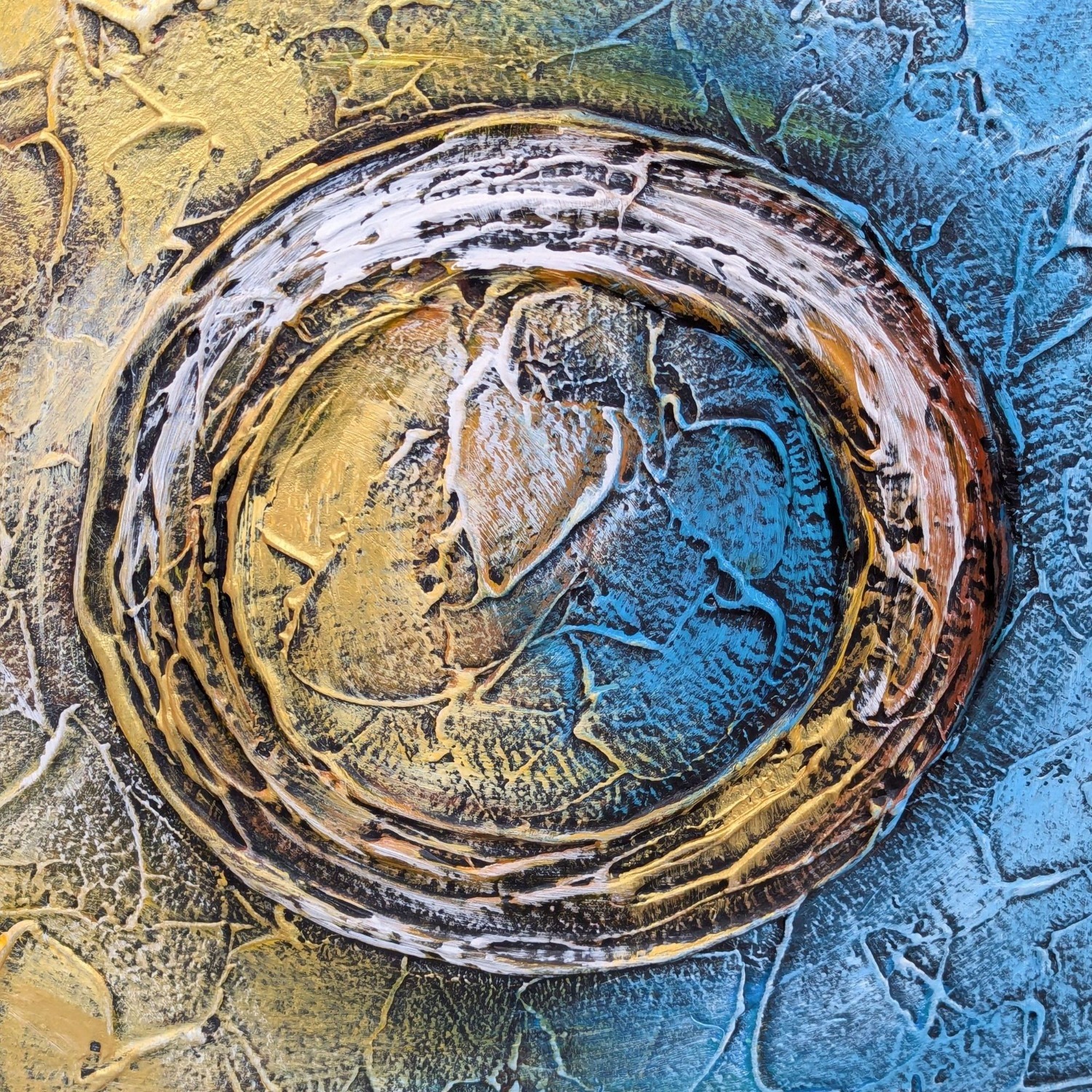 Art tree Abstract ‚ÄúBrown Circle‚ Oil Painting  - image-4