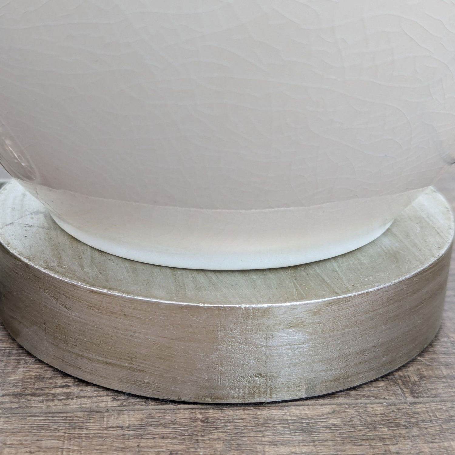 Kendall Wilkinson Design White Crackled Glass Lamp - image-4