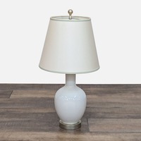 Kendall Wilkinson Design White Crackled Glass Lamp