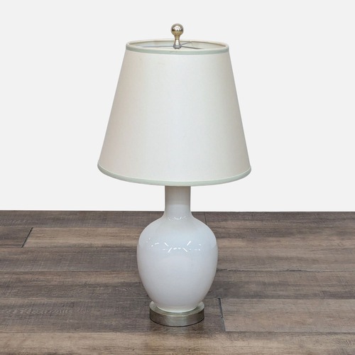 Used Kendall Wilkinson Design White Crackled Glass Lamp for sale on AptDeco