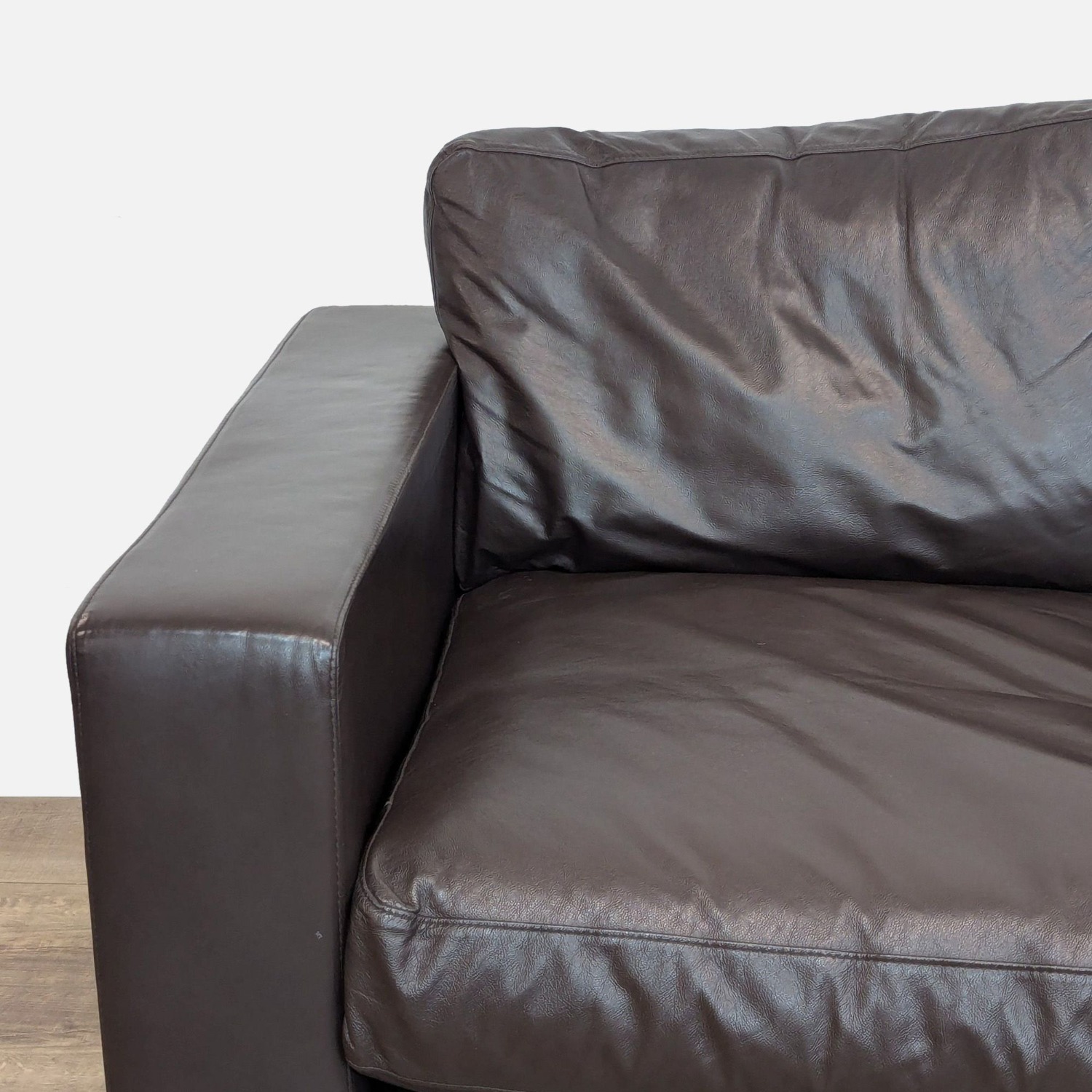 Stella Transitional Brown Leather Corner Sectional - image-7