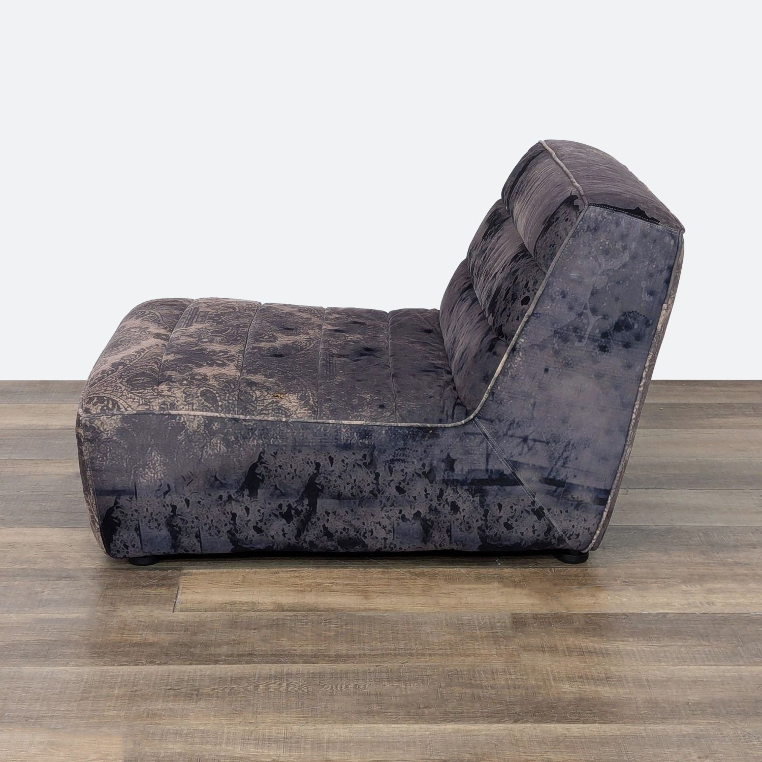 Timothy Oulton Shabby Velvet Lounge Chair - image-6
