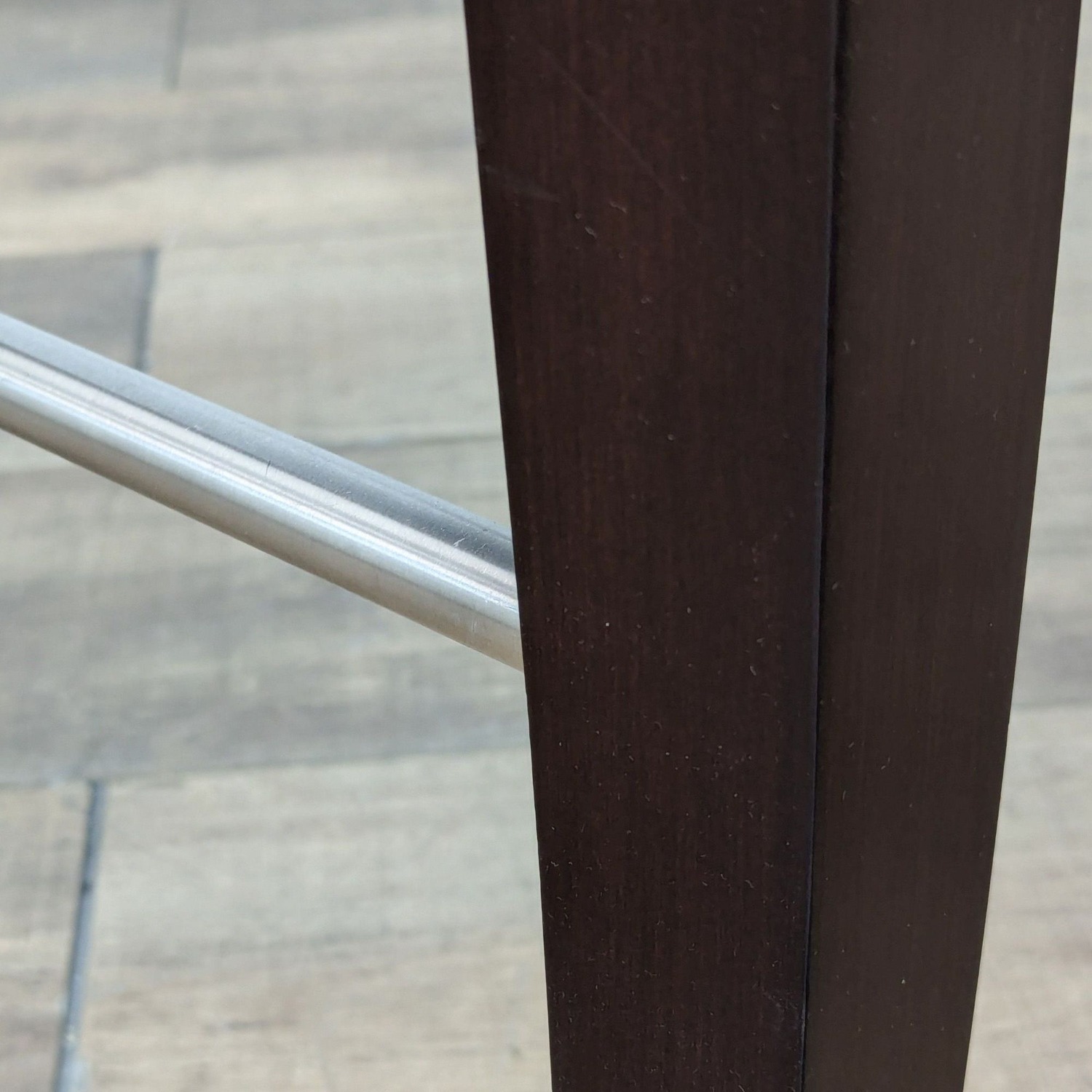 Berman Rosetti Grid Swivel Leather Bar Stool - image-8