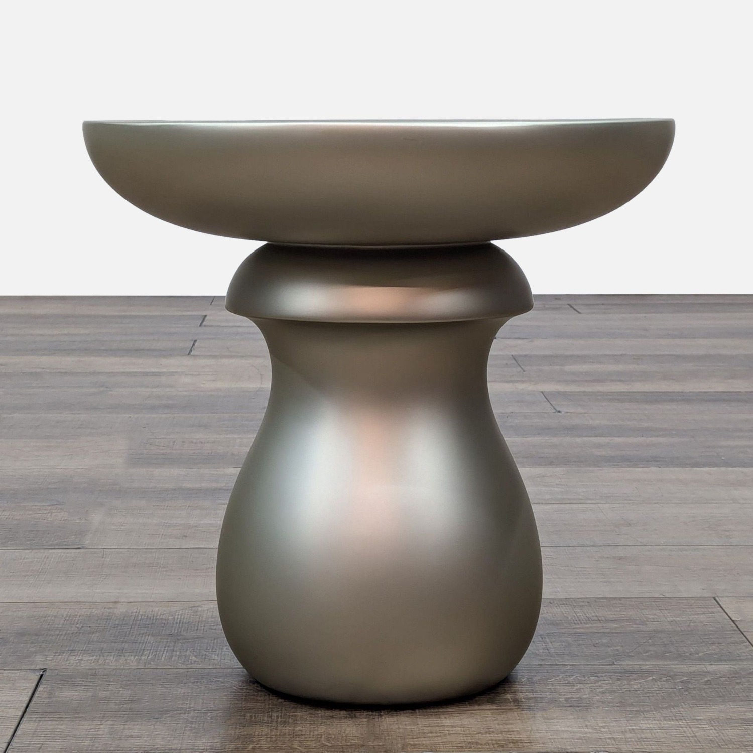 Roche Bobois Chess End Table in Matte Gold - image-1