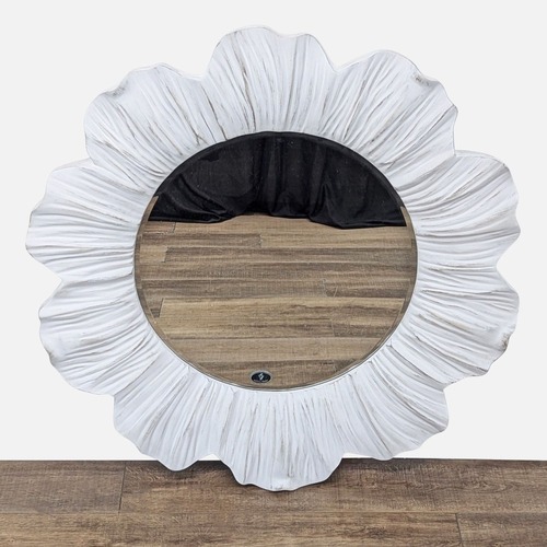 Used Galaxy Home Ruffled Frame Wall Mirror for sale on AptDeco