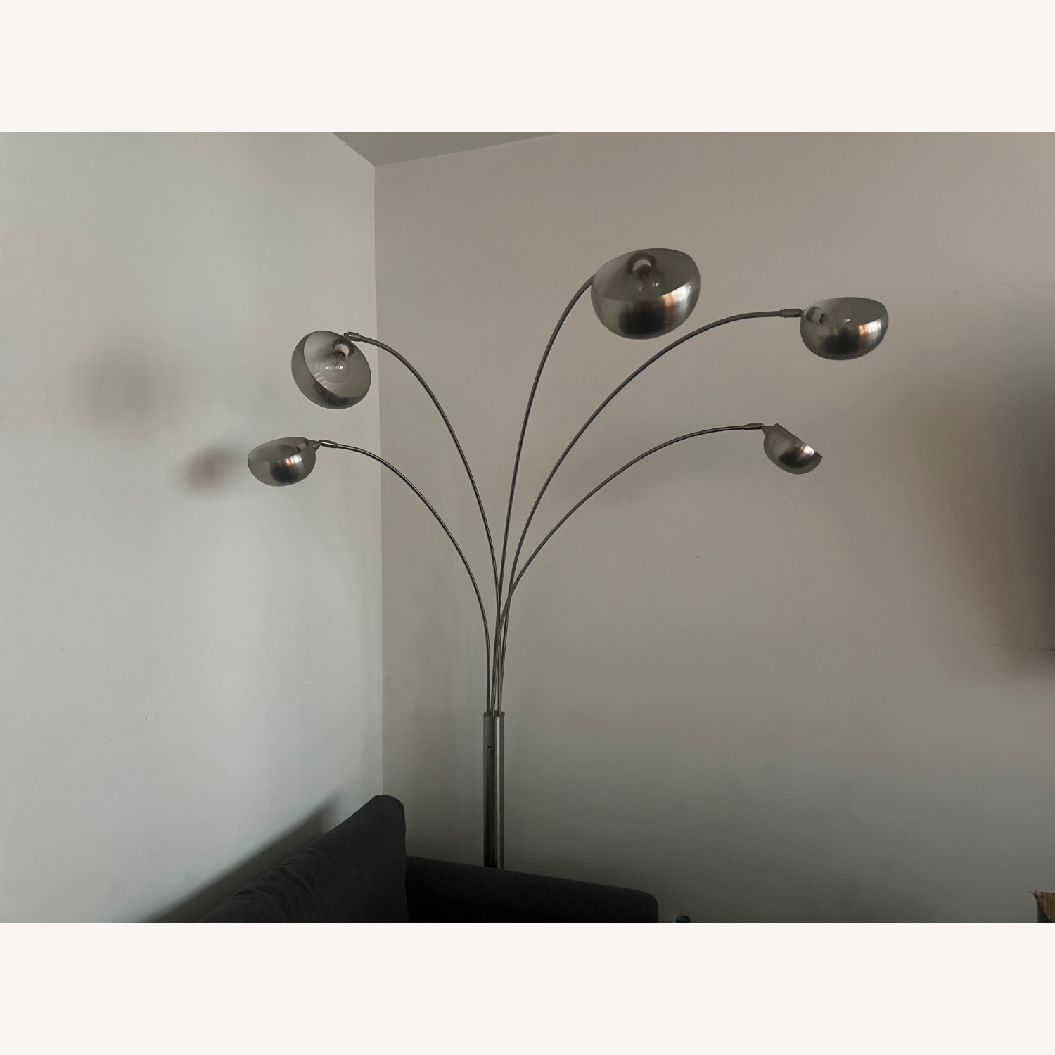 Silver Aluminum Floor Lamp - image-1