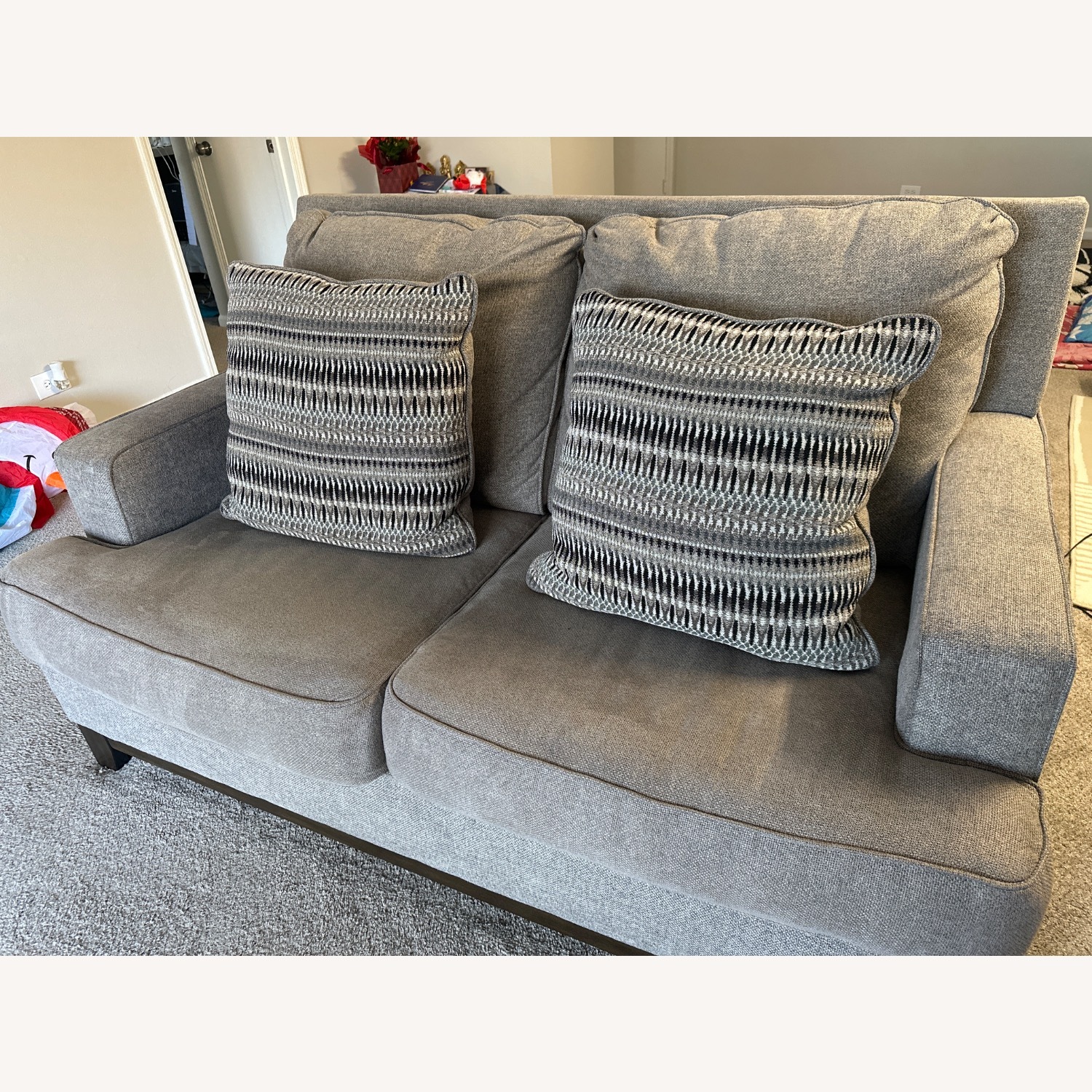 Ashley Furniture Light Gray Loveseat - image-2