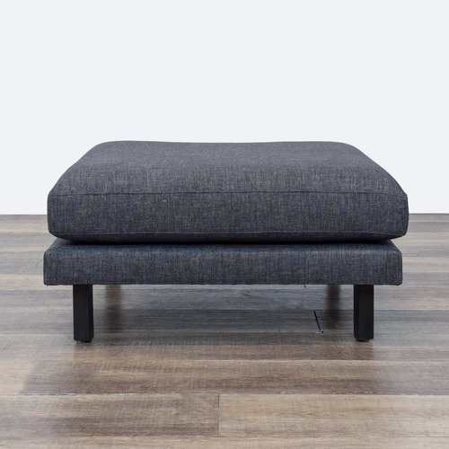 Used Modern Charcoal Gray Ottoman with Wood Legs	 for sale on AptDeco