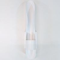 Sleek Modern White LED Wall Sconce Light Fixture	