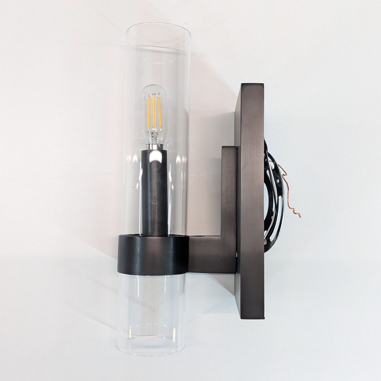 Sleek Modern Wall Sconce with Clear Glass - image-2